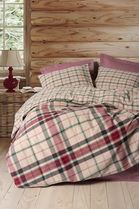 Lenjerie de pat dubla, Jamil - Claret Red, Cotton Box, 50% bumbac / 50% poliester