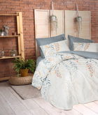 Lenjerie de pat dubla, Hiedra - Indigo Blue, Cotton Box, Bumbac Ranforce