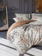 Lenjerie de pat dubla, Blatt - Grey, Cotton Box, Bumbac Satinat