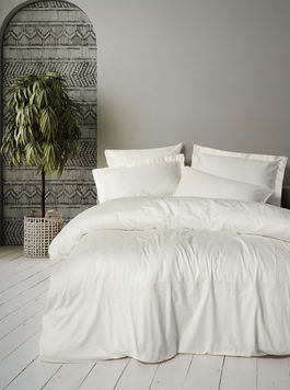 Lenjerie de pat dubla, Luxe - Ecru, Cotton Box, Bumbac Satinat