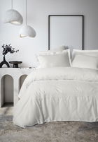 Lenjerie de pat dubla, Galant - White, Cotton Box, Bumbac Satinat