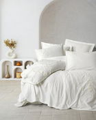 Lenjerie de pat dubla, Gembira - White, Cotton Box, Bumbac Satinat