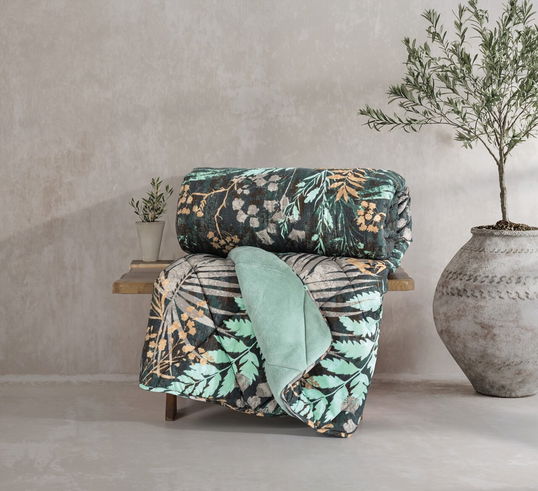 Pilota dubla, Velvet - Clorasa Mint, Cotton Box, Poliester