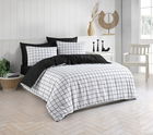 Lenjerie de pat dubla, Artus - Black, Eponj Home, 65% bumbac/35% poliester