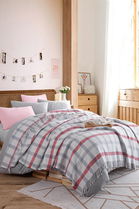 Patura Double, Warm Soft - Grey, Red, Eponj Home, 70% bumbac/30% acril