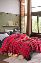 Patura Double, Warm Soft - Red, Eponj Home, 70% bumbac/30% acril
