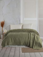 Cuvertura matlasata dubla, Sirius - Khaki, Şaheser, Bumbac