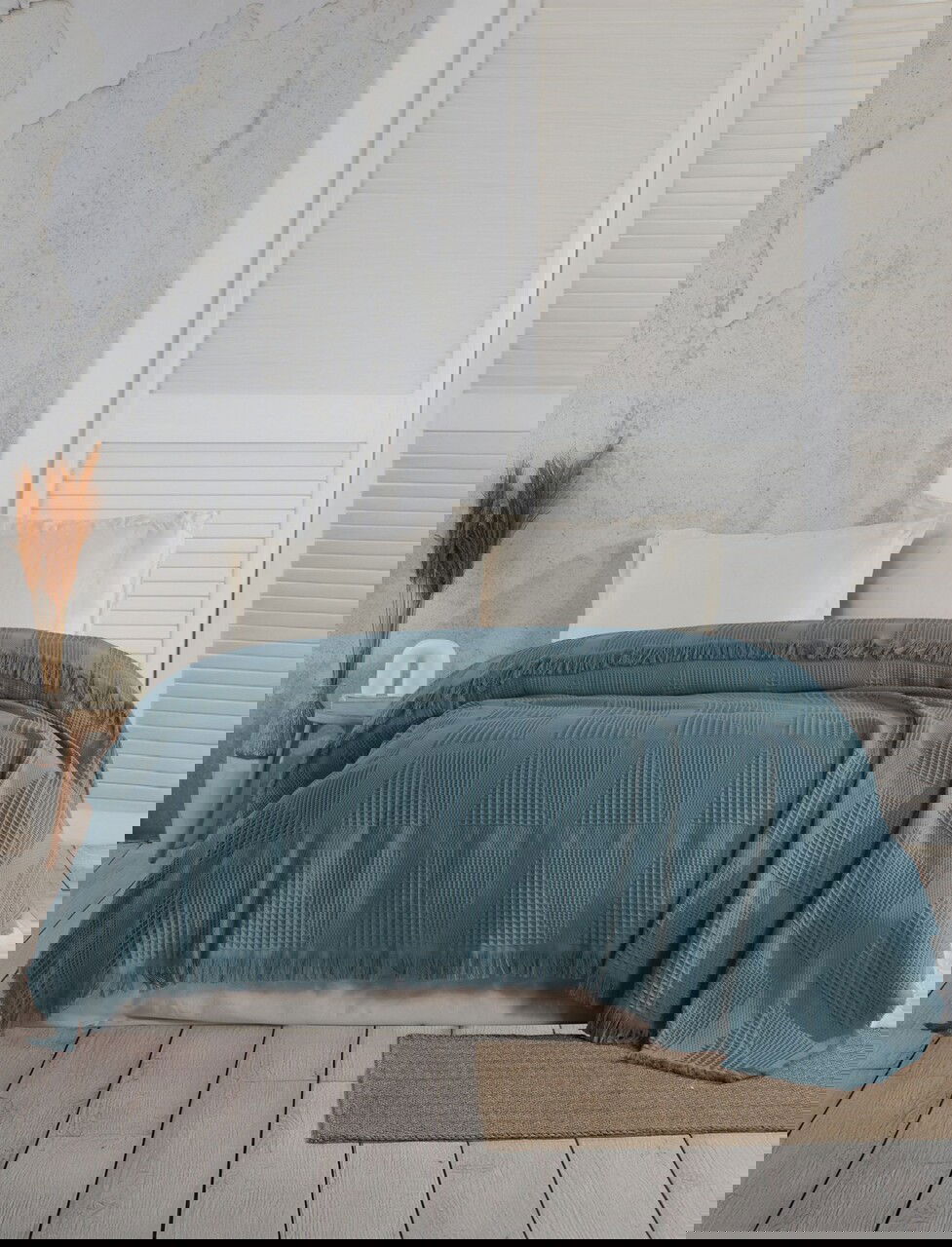 Cuvertura matlasata dubla, Sirius - Blue, Şaheser, Bumbac