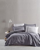 Set cuvertura de pat dubla 3 piese, Tarte - Grey, Şaheser, Bumbac
