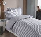 Lenjerie de pat pentru o persoana 2 piese, Road Potlu - Light Grey, EnLora Home, 70% bumbac/30% poliester