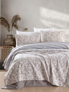 Set cuvertura pique Single, Piti Yaprak - Rose, EnLora Home, Bumbac