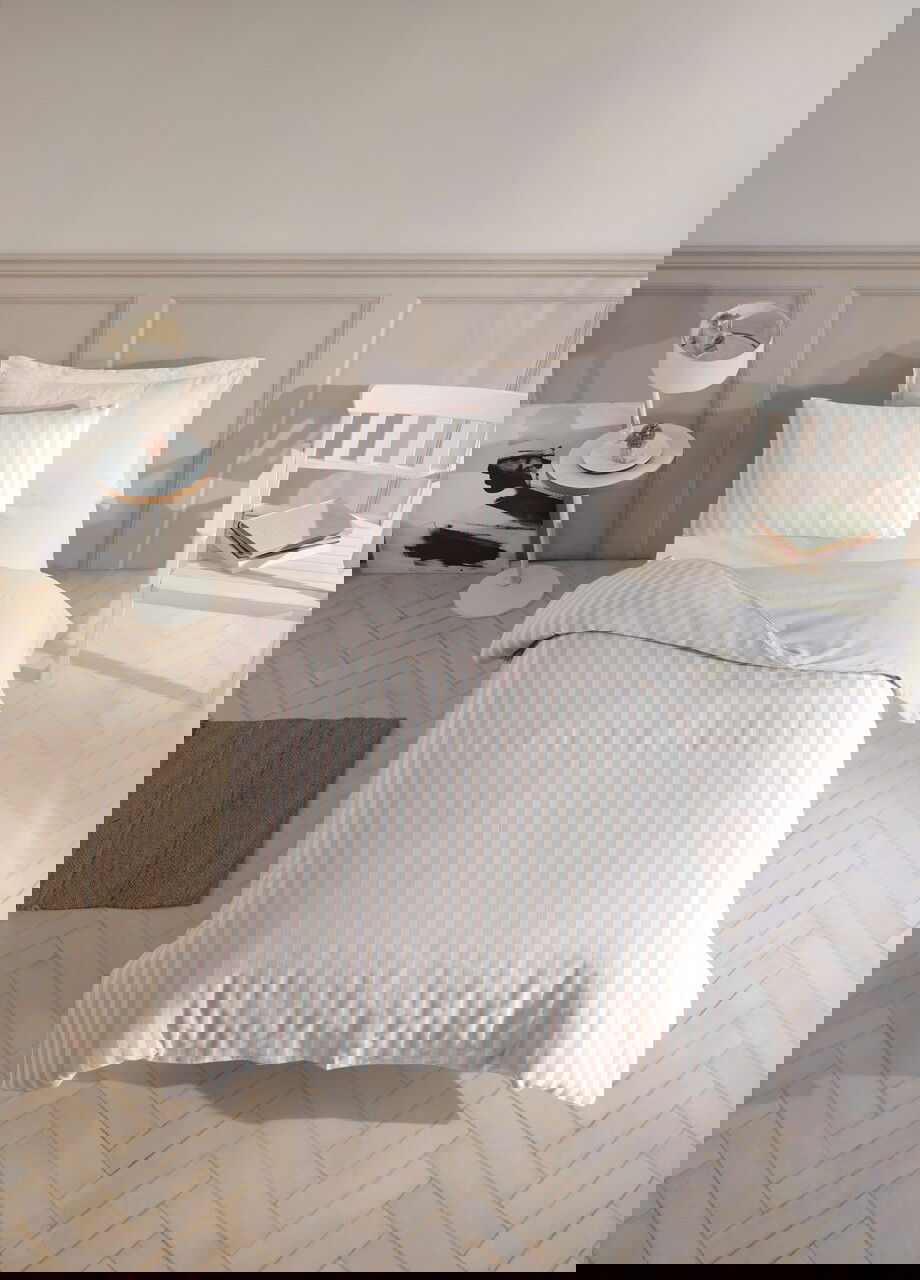 Lenjerie de pat pentru o persoana, Road Potlu - Beige, EnLora Home, 70% bumbac/30% poliester
