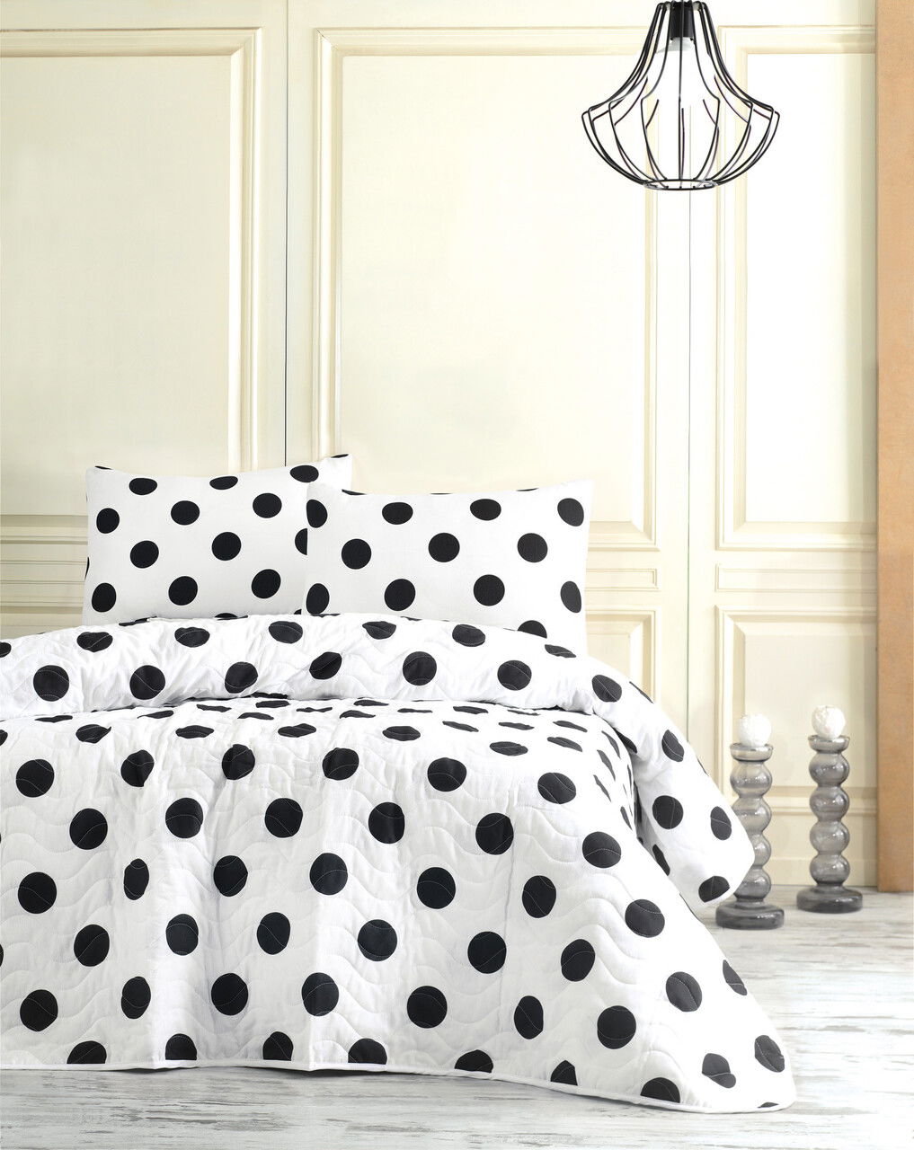 Set cuvertura matlasata Single 160x220 cm, 2 piese, Point, Eponj Home, 65% bumbac/35% poliester