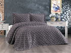 Set cuvertura de pat dubla 3 piese, Harem - Anthracite, Whitney, Tesatura Chenille