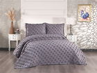 Set cuvertura de pat dubla 3 piese, Hayal - Anthracite, Whitney, Tesatura Chenille