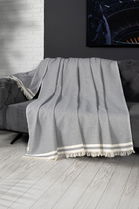 Cuvertura de pat, Alinda - Grey (170 x 300), DC Home, Bumbac