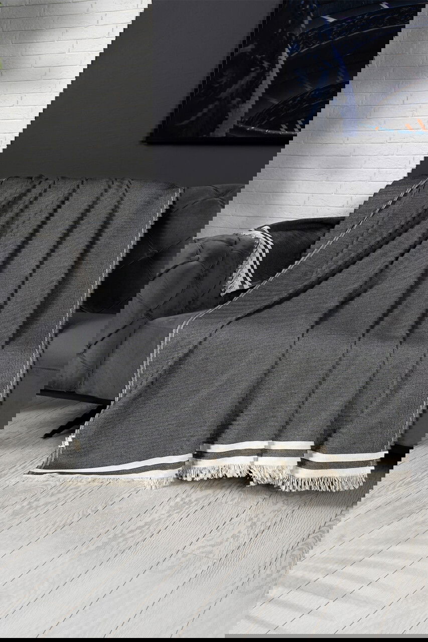 Cuvertura de pat, Alinda - Anthracite (170 x 230), DC Home, Bumbac