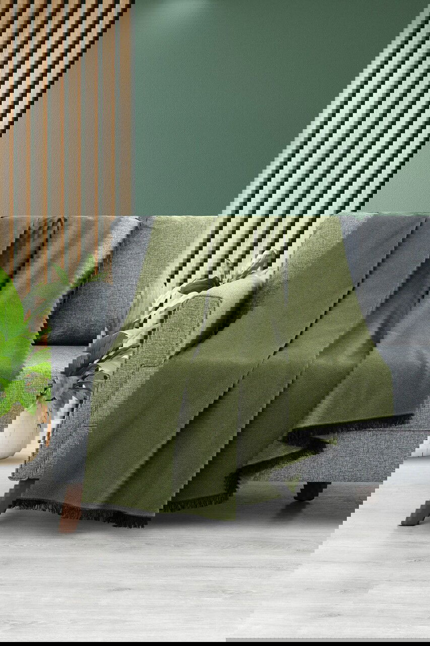 Cuvertura de pat, Lalin 200 - Green, DC Home, 70% bumbac/30% poliester