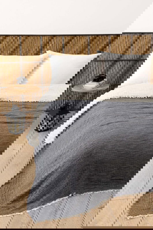Cuvertura matlasata dubla, Muslin - Anthracite, DC Home, Bumbac