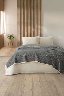 Cuvertura matlasata dubla, Diamonds - Black, DC Home, Bumbac