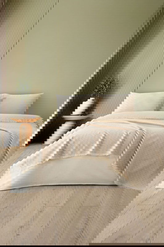 Cuvertura matlasata dubla, Lapis - Beige, DC Home, Bumbac