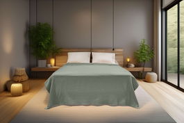Cuvertura pique Single, Hasır - Mint, ICF Bedroom, Bumbac