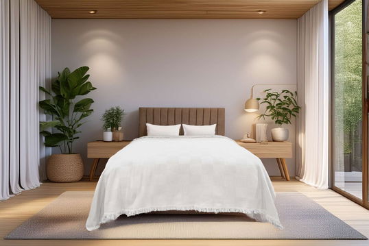 Cuvertura pique Single, Russel - White, ICF Bedroom, Bumbac