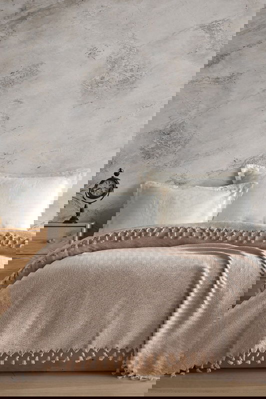Cuvertura matlasata dubla, Berlino - Beige, Viaden, Bumbac reciclat