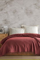 Cuvertura matlasata dubla, Berlino - Tile Red, Viaden, Bumbac reciclat