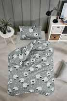 Lenjerie de pat dubla, Lamb, Tabu Home, 65% bumbac/35% poliester