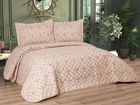 Set cuvertura de pat dubla 3 piese, Parolin - Beige, Dowry World, Bumbac