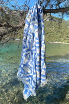 Prosop de plaja, DC Home, Lalezar, Bumbac, Albastru