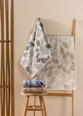 Set prosoape, Cotton Box, Kelda Asorti, Bumbac/Poliester, Maro / Gri / Albastru