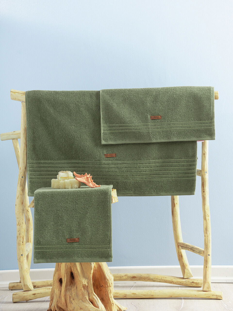 Set prosoape, Cotton Box, Wellness, Bumbac, Verde