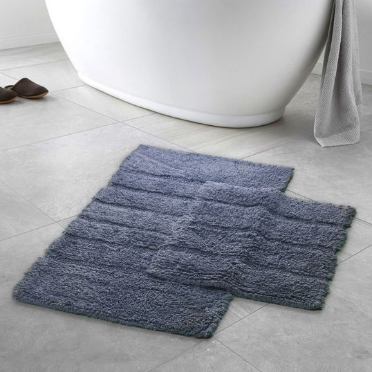 Set covorase de baie, Alanur Home, Milano, Bumbac, Argintiu