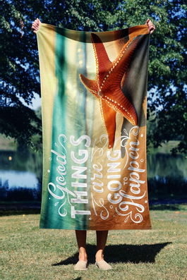 Prosop de plaja, Astacura, Good Things 70, 70x130 cm, 70% poliester/30% poliamida, Multicolor