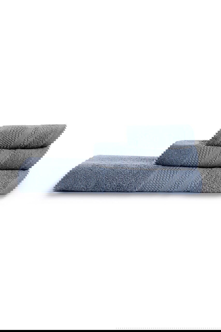 Set prosoape, Whitney, Piramit, Bumbac, Albastru indigo