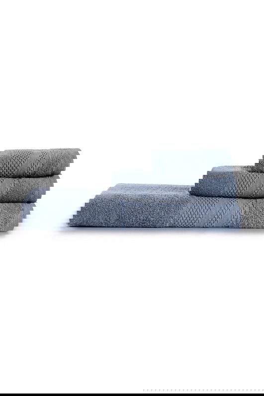 Set prosoape, Whitney, Piramit, Bumbac, Albastru indigo