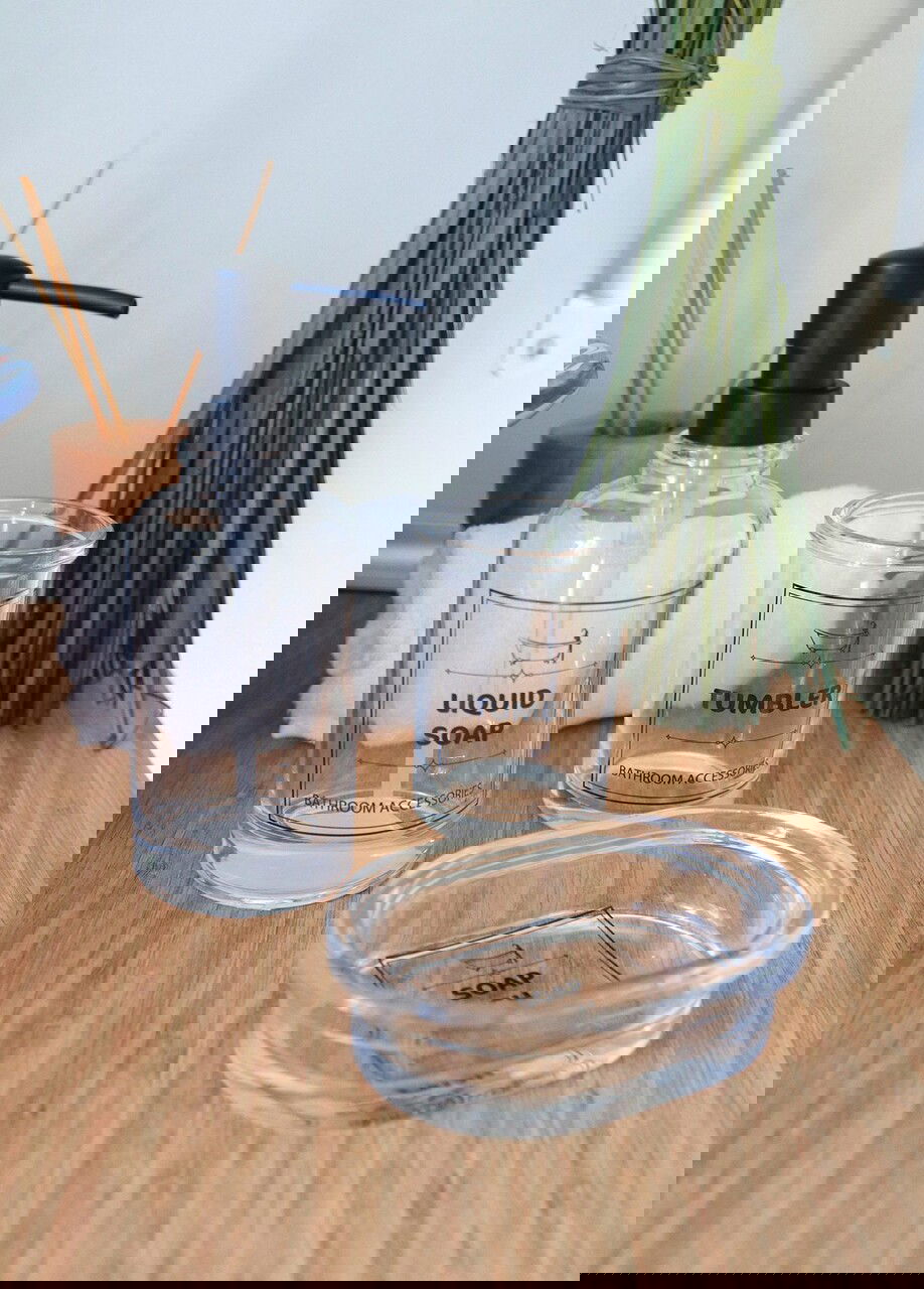 Set de baie, Mia, Sbn0021, Sticla, Transparent