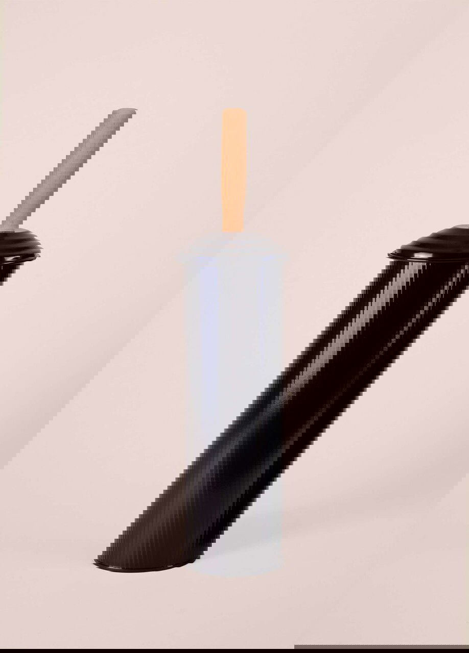 Perie de toaleta, Mia, STP0008, Metal, Negru