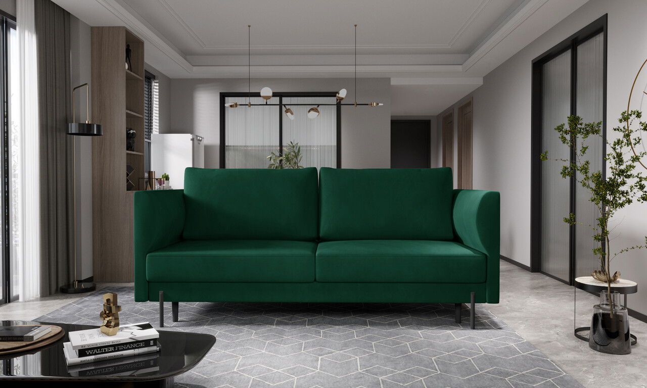 Canapea extensibila 4 locuri ELTAP, SO-REV-35NU, Revi, 215x98x92 cm, lemn/poliester, verde inchis