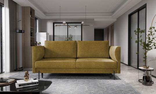 Canapea extensibila 4 locuri ELTAP, SO-REV-45GO, Revi, 215x98x92 cm, lemn/poliester, mustar