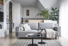 Canapea extensibila 4 locuri ELTAP, SO-DAL-04VE, Dalia, 248x84x95 cm, lemn/poliester, gri deschis