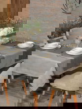 Set fete de masa 2 piese, Jasmine 160 - Grey, Cotton Box, Poliester