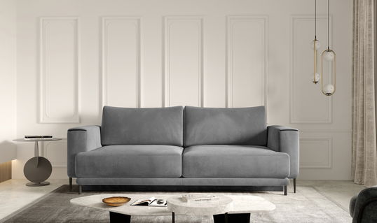 Canapea extensibila 4 locuri ELTAP, SO-DAL-06SO, Dalia, 248x84x95 cm, lemn/poliester, gri