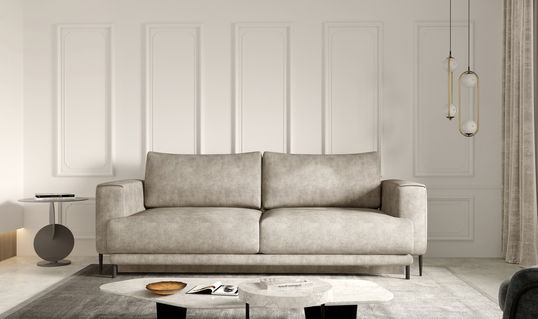 Canapea extensibila 4 locuri ELTAP, SO-DAL-18LE, Dalia, 248x84x95 cm, lemn/poliester, bej