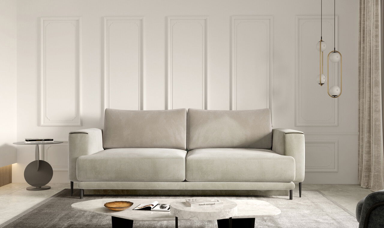 Canapea extensibila 4 locuri ELTAP, SO-DAL-18SO, Dalia, 248x84x95 cm, lemn/poliester, bej