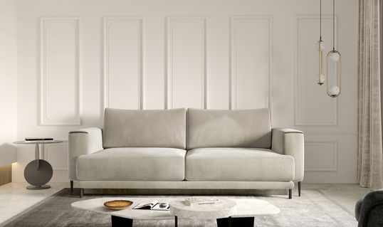 Canapea extensibila 4 locuri ELTAP, SO-DAL-18SO, Dalia, 248x84x95 cm, lemn/poliester, bej