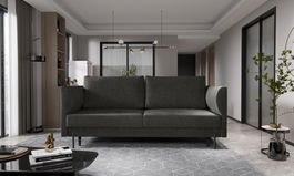 Canapea extensibila 4 locuri ELTAP, SO-REV-05FL, Revi, 215x98x92 cm, lemn/poliester, gri inchis