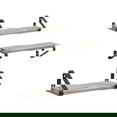 Set 3 rafturi de perete, Vasagle, Industrial Design, 40 cm/35 cm/30 cm, PAL/otel, gri